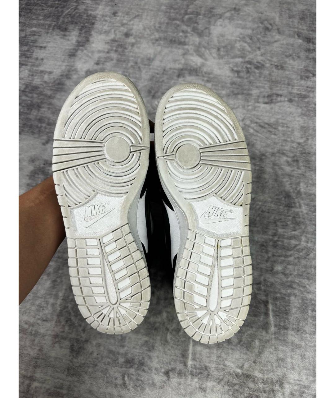 NIKE Белые кожаные высокие кроссовки / кеды, фото 8