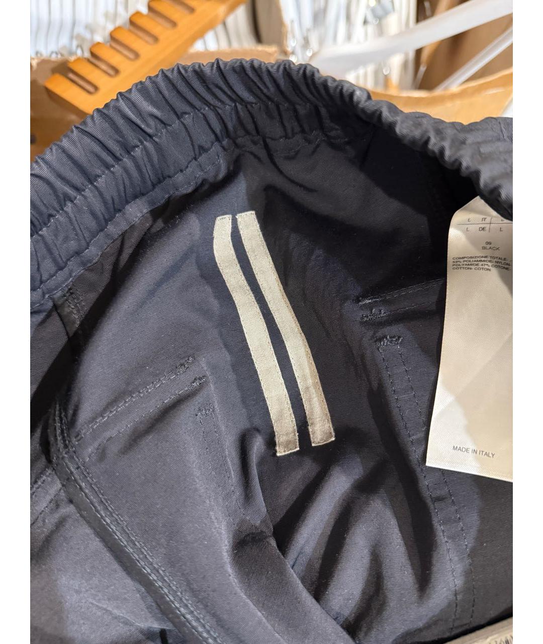 RICK OWENS DRKSHDW Черные хлопковые повседневные брюки, фото 3