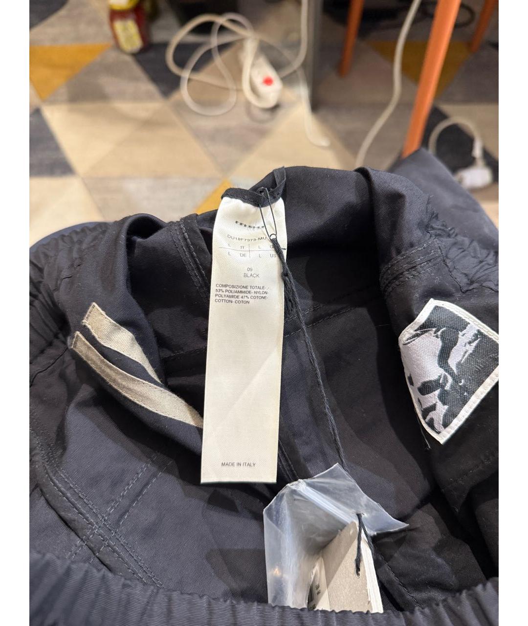 RICK OWENS DRKSHDW Черные хлопковые повседневные брюки, фото 7