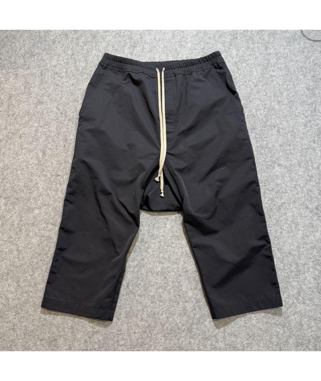 RICK OWENS DRKSHDW Черные хлопковые повседневные брюки, фото 9
