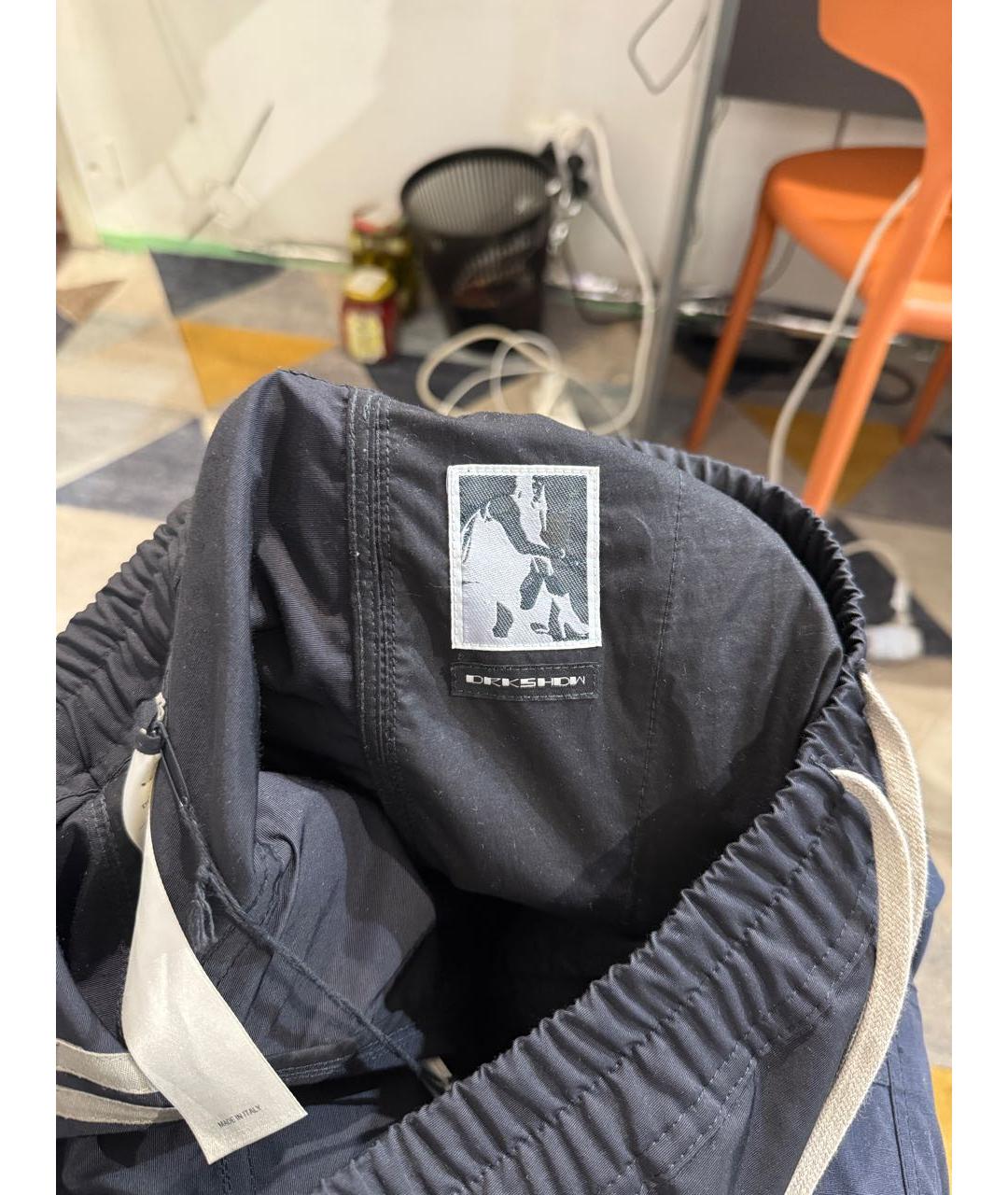 RICK OWENS DRKSHDW Черные хлопковые повседневные брюки, фото 8