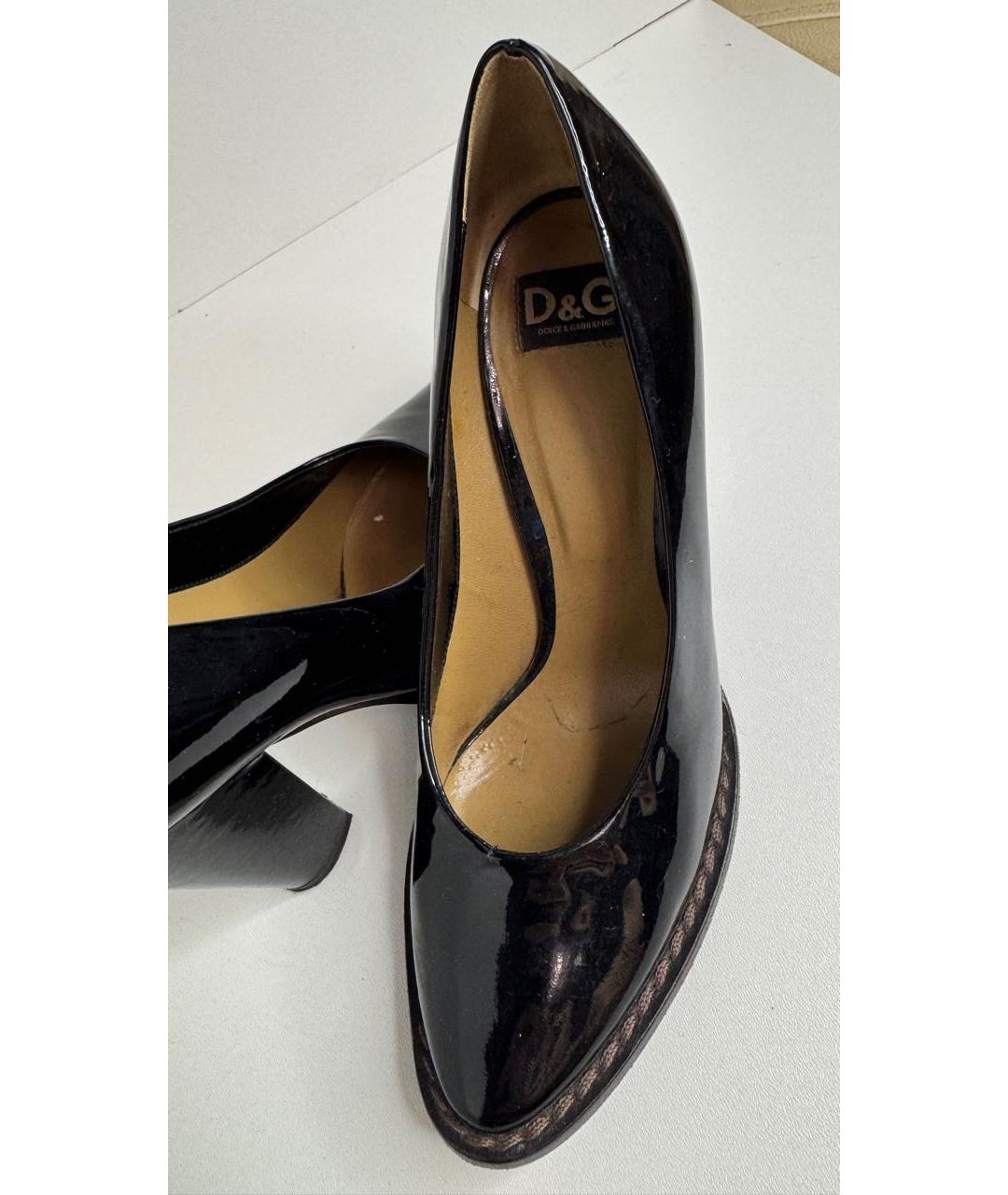 DOLCE&GABBANA Коричневые туфли из лакированной кожи, фото 3