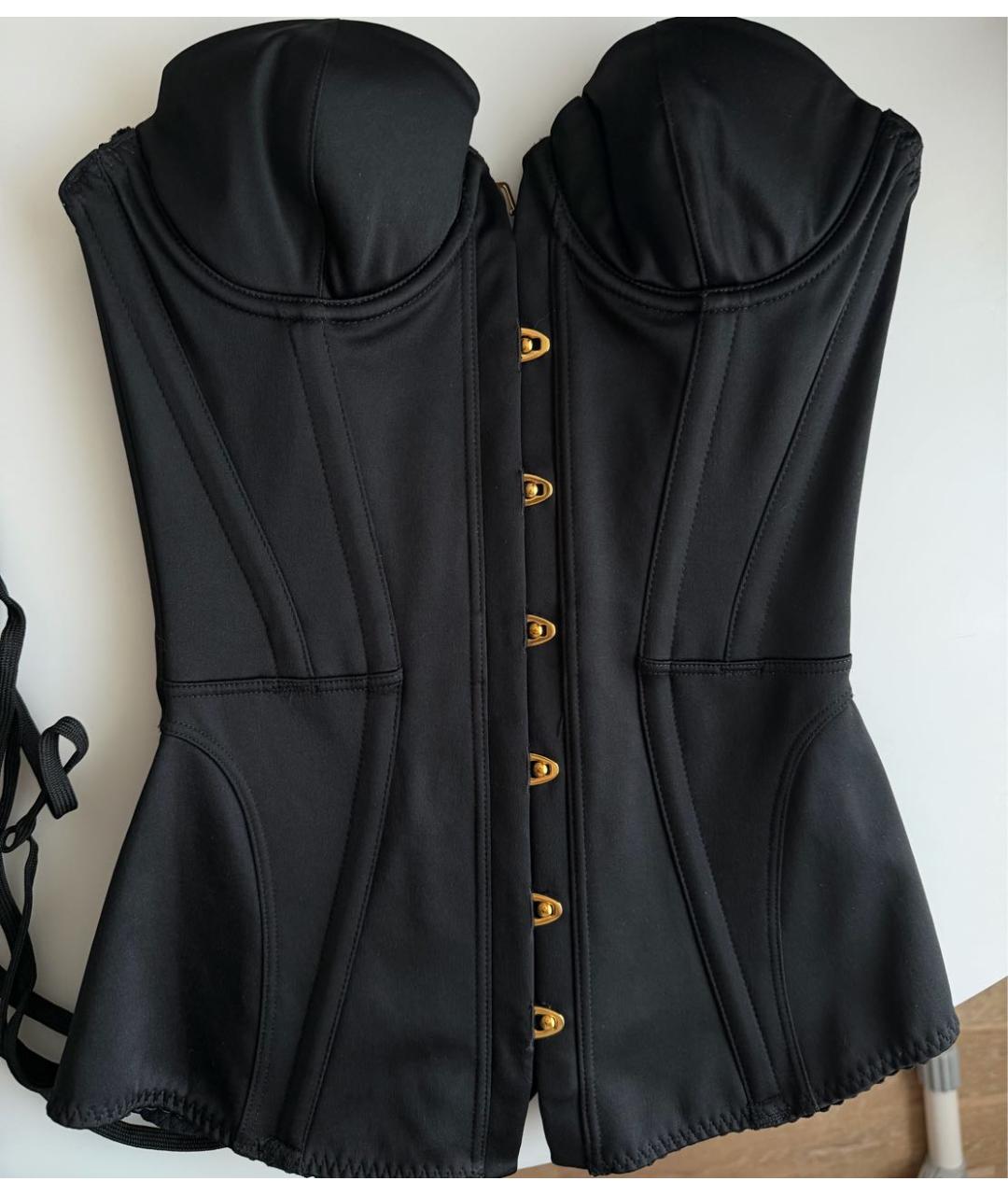AGENT PROVOCATEUR Черный шелковый корсет, фото 4