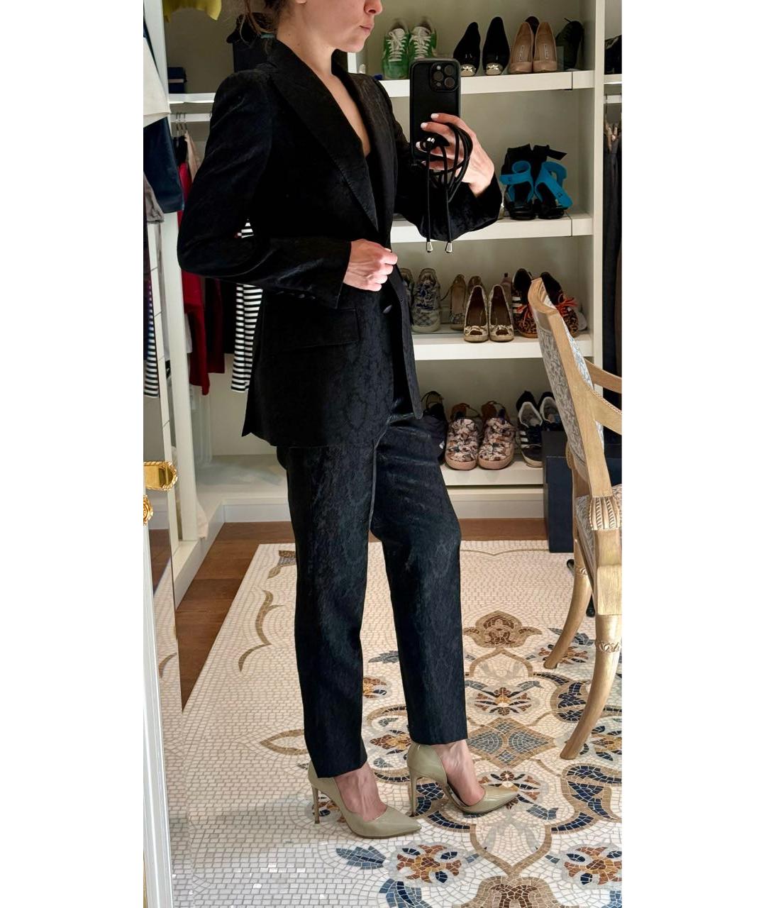 DOLCE&GABBANA Черный полиэстеровый костюм с брюками, фото 5