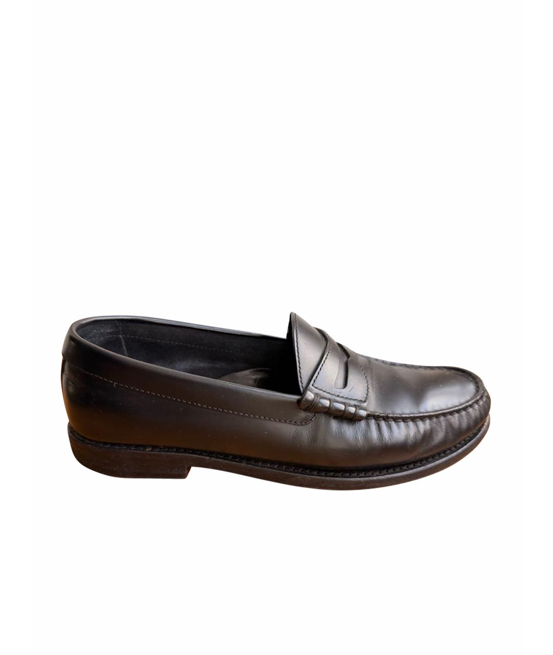 CELINE Черные кожаные лоферы, фото 1