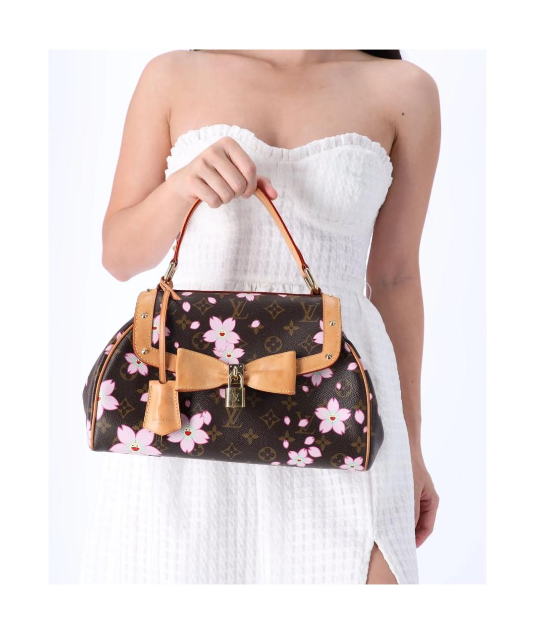 LOUIS VUITTON Коричневая сумка с короткими ручками, фото 5