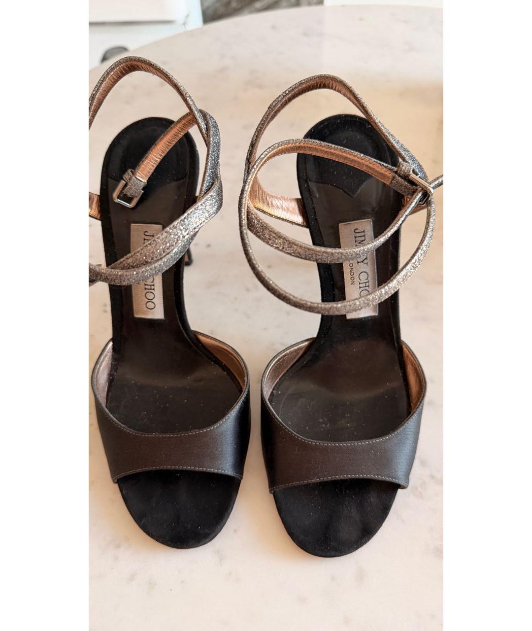 JIMMY CHOO Черные замшевые босоножки, фото 3