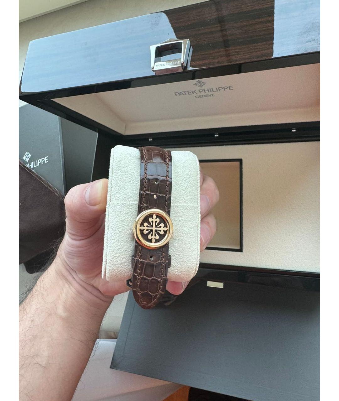 PATEK PHILIPPE Коричневые часы из розового золота, фото 5