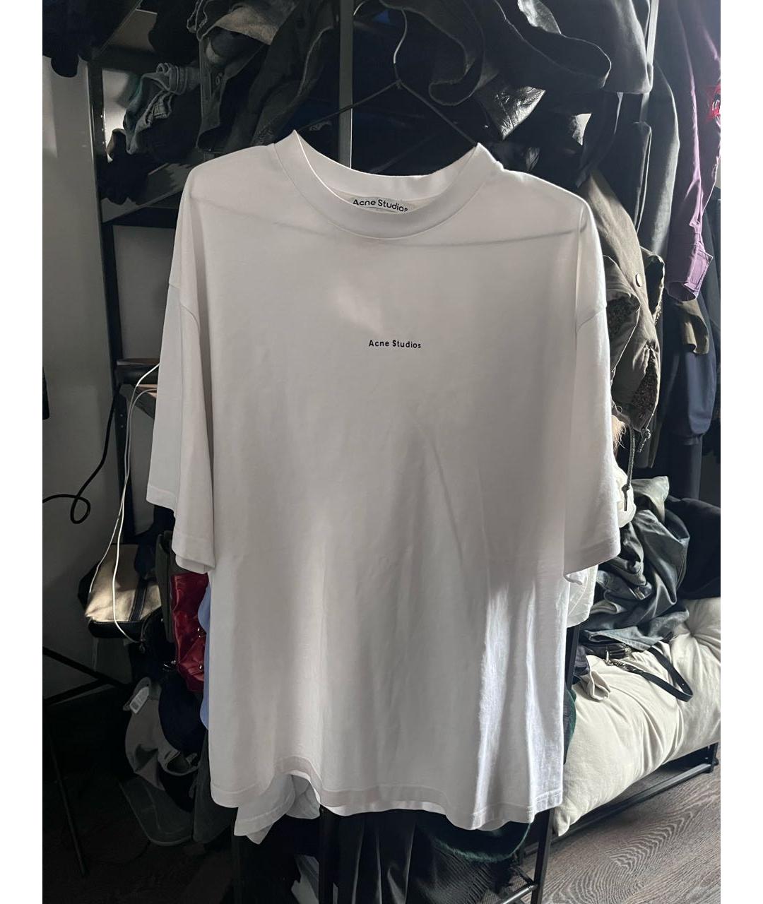 ACNE STUDIOS Белая хлопковая футболка, фото 6