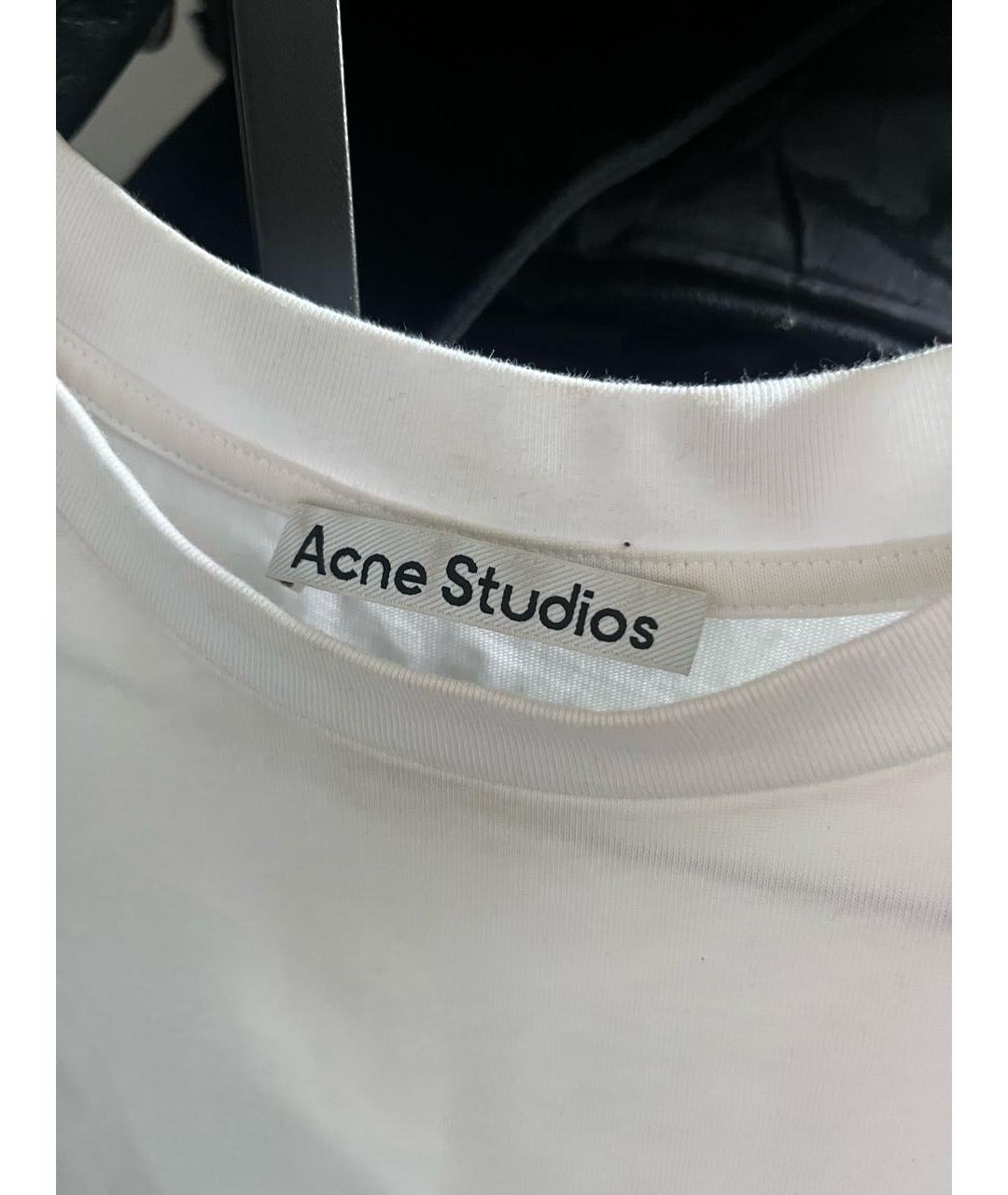 ACNE STUDIOS Белая хлопковая футболка, фото 3