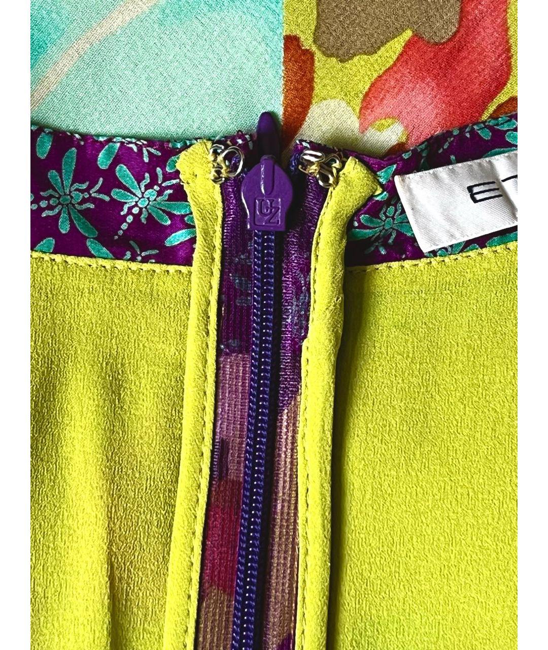 ETRO Мульти шелковое повседневное платье, фото 4