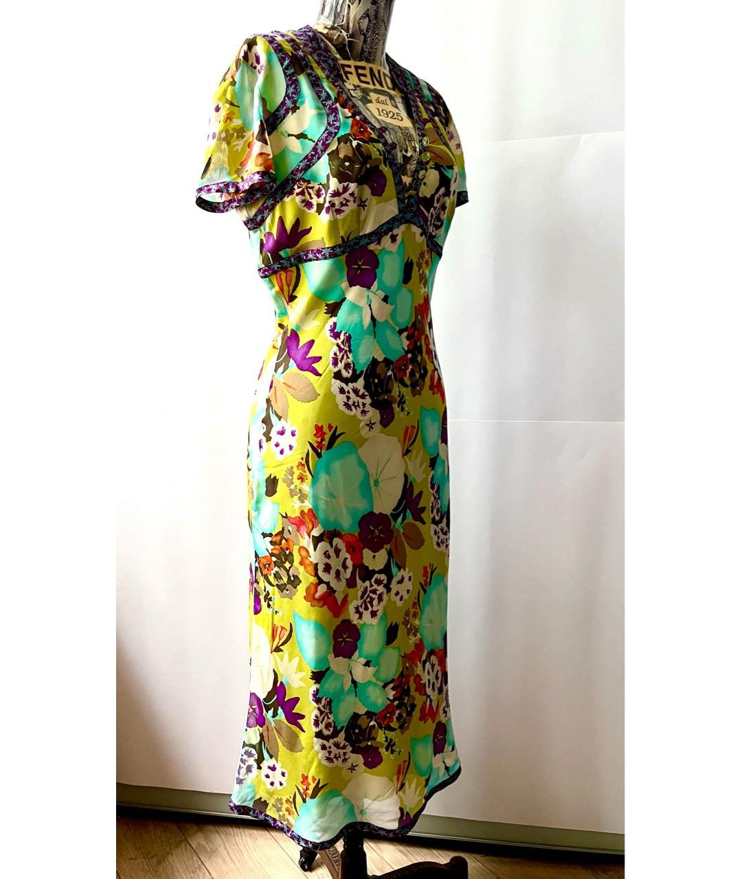 ETRO Мульти шелковое повседневное платье, фото 8