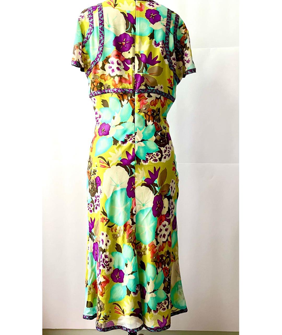 ETRO Мульти шелковое повседневное платье, фото 2