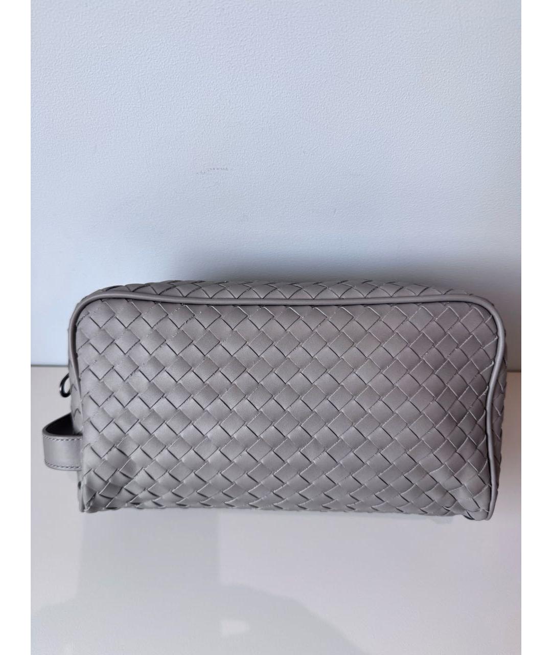 LOUIS VUITTON Бежевая кожаная барсетка, фото 4