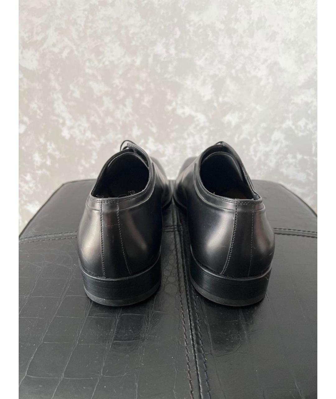CHRISTIAN DIOR Черные кожаные туфли, фото 3