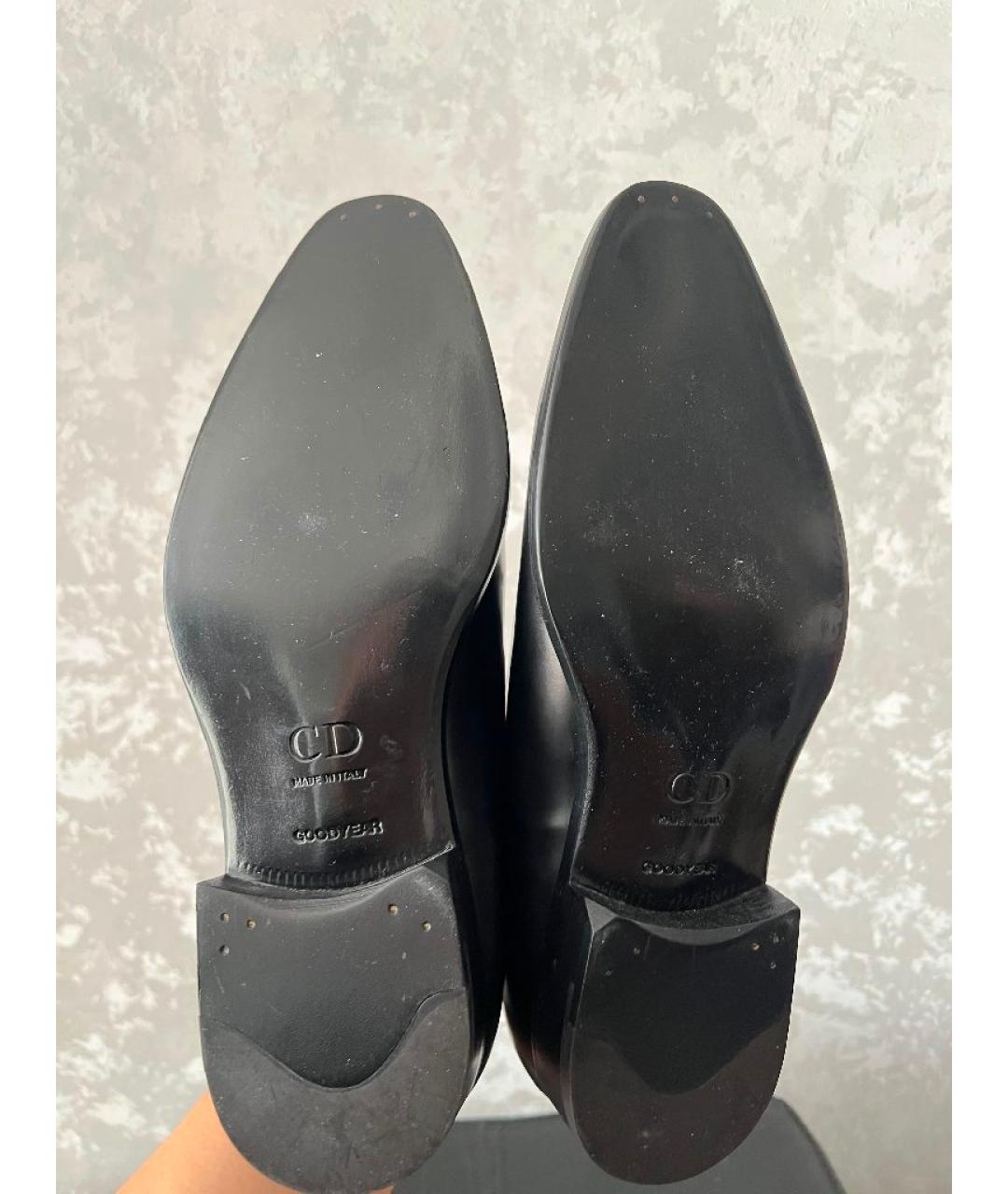 CHRISTIAN DIOR Черные кожаные туфли, фото 4
