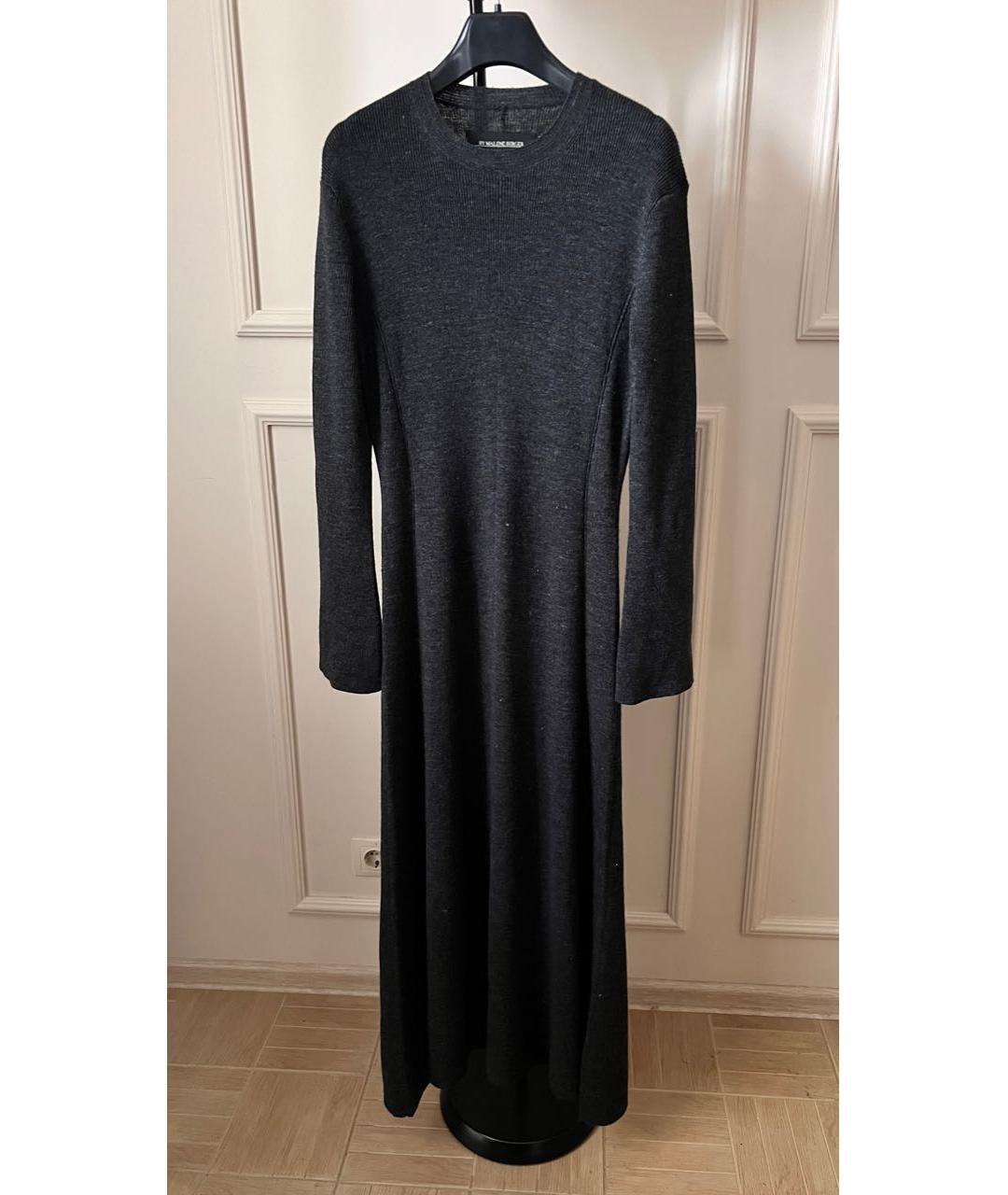 BY MALENE BIRGER Антрацитовое шерстяное повседневное платье, фото 9