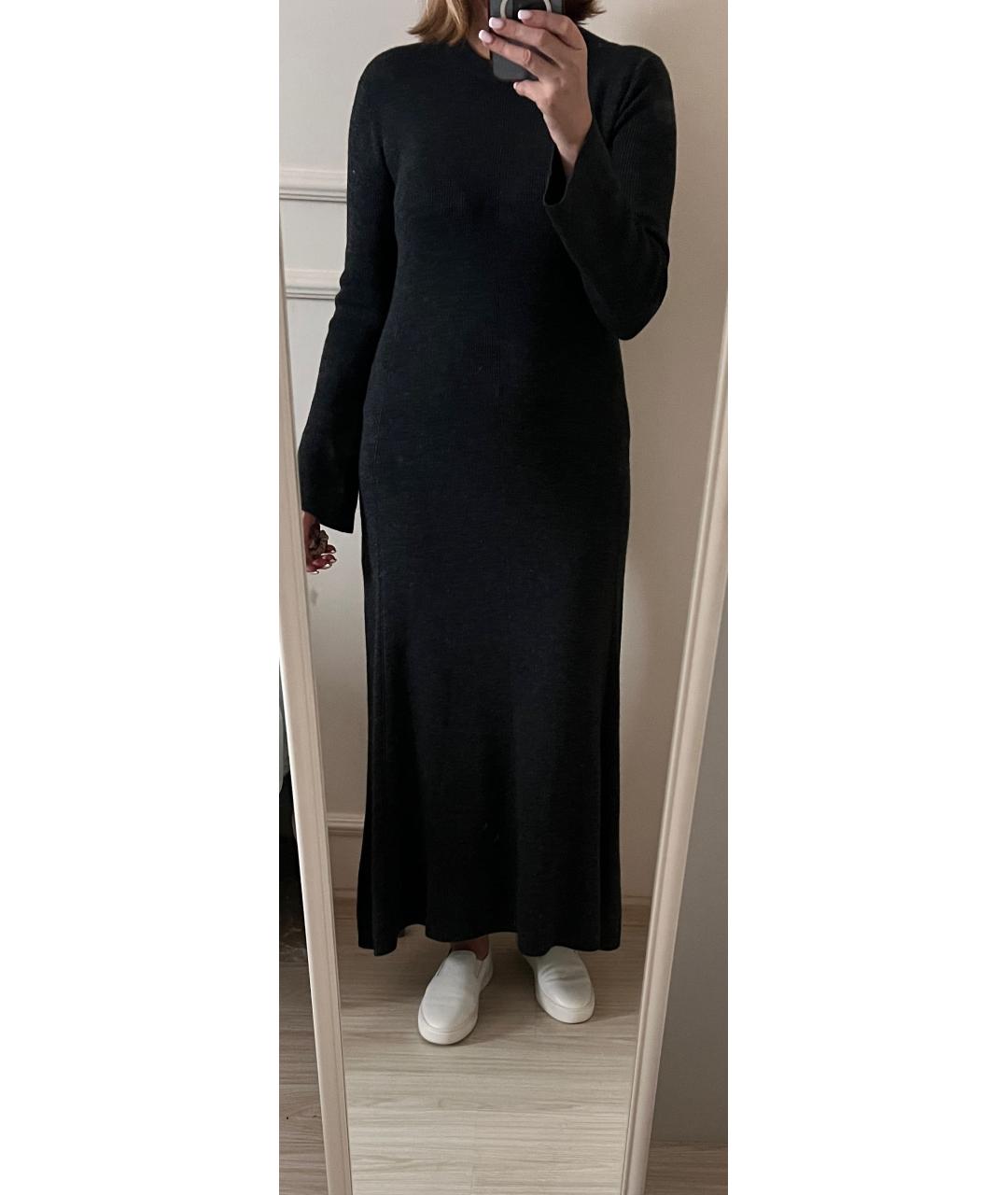 BY MALENE BIRGER Антрацитовое шерстяное повседневное платье, фото 7