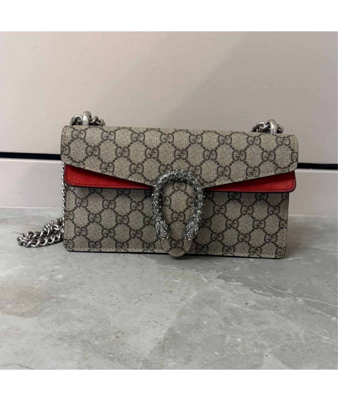 GUCCI Бежевая канва сумка через плечо, фото 5