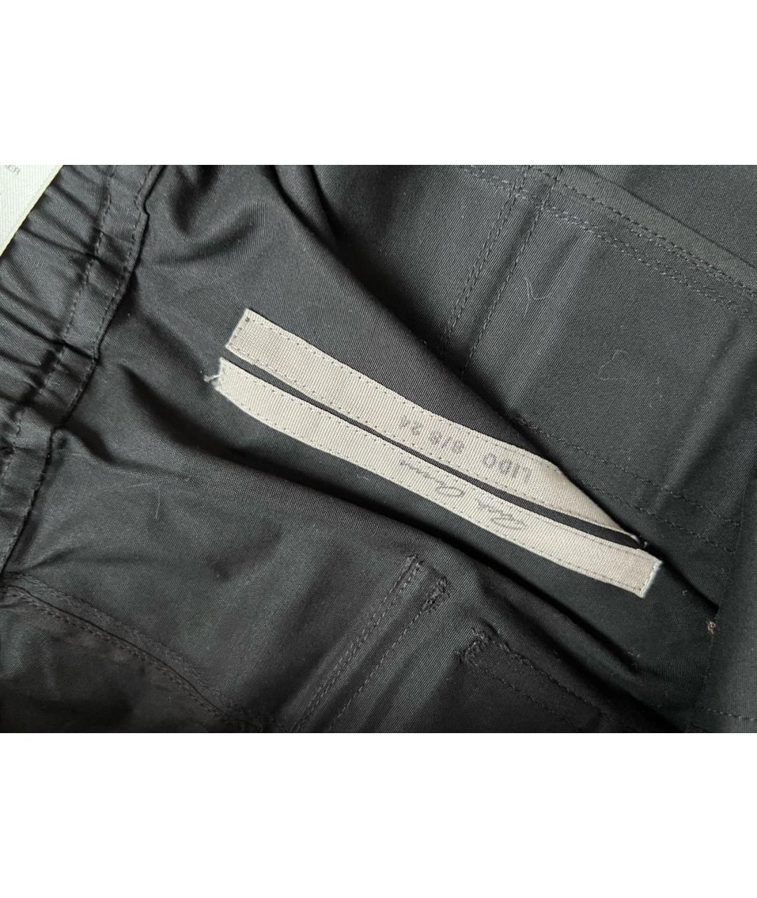 RICK OWENS Черные хлопковые шорты, фото 2