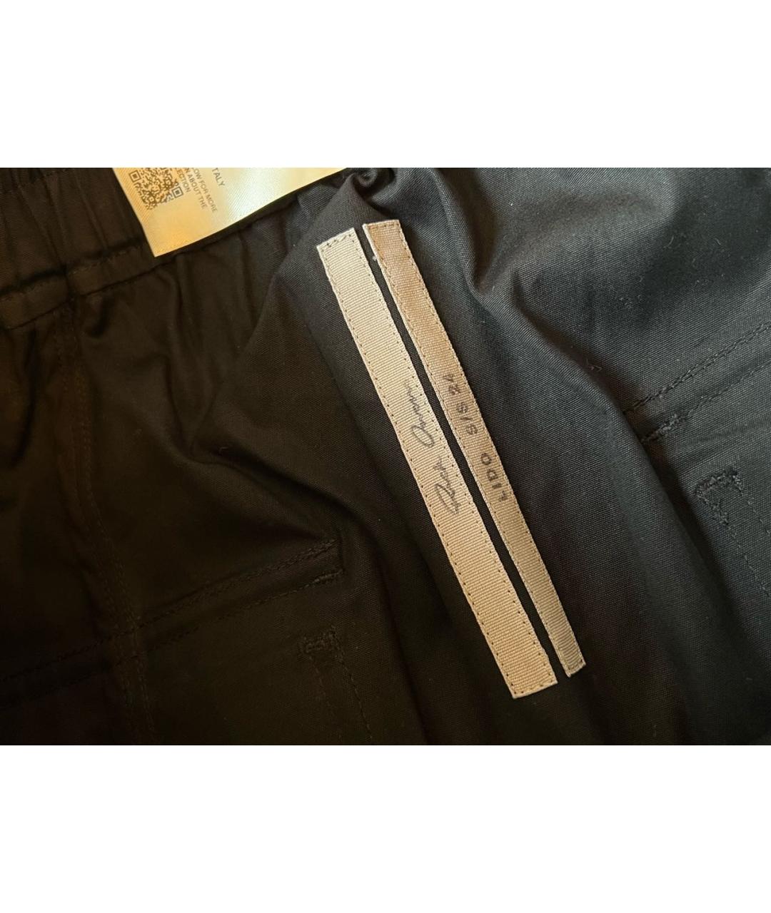 RICK OWENS Черные хлопковые шорты, фото 4