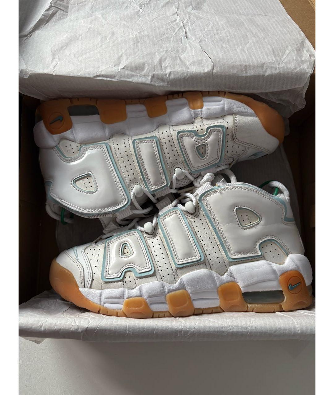 NIKE Белые кожаные высокие кроссовки / кеды, фото 2