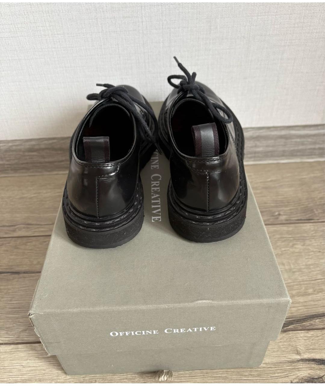 OFFICINE CREATIVE Черные кожаные ботинки, фото 5