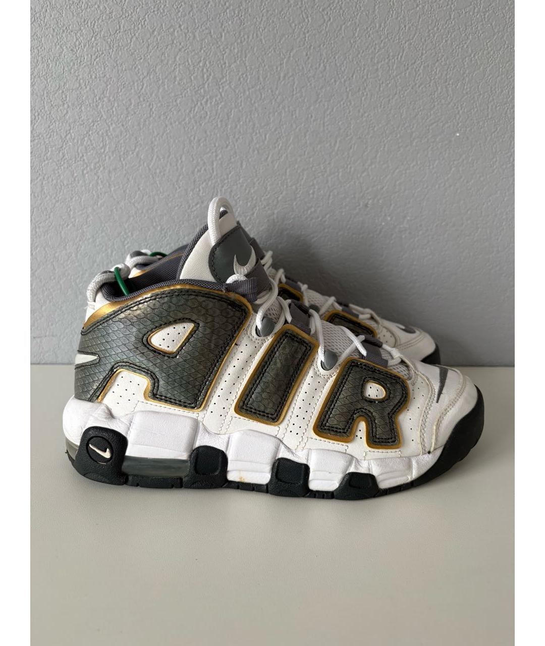 NIKE Белые кожаные высокие кроссовки / кеды, фото 4
