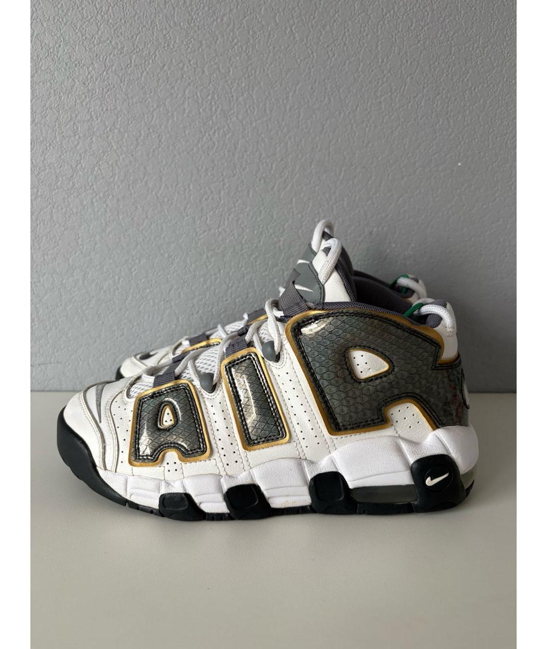 NIKE Белые кожаные высокие кроссовки / кеды, фото 3