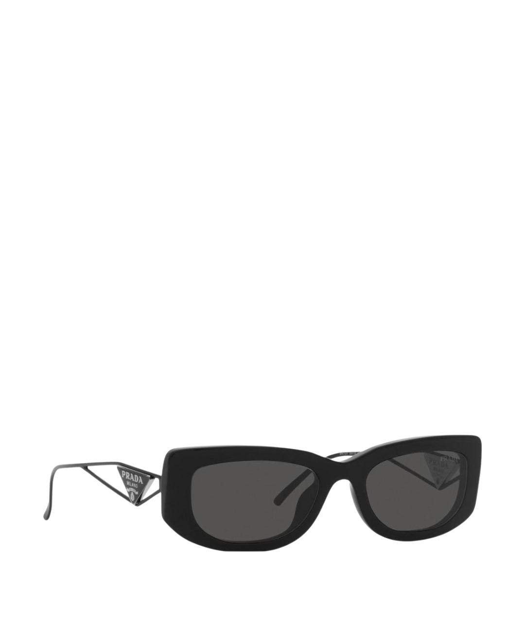 PRADA Черные пластиковые солнцезащитные очки, фото 1