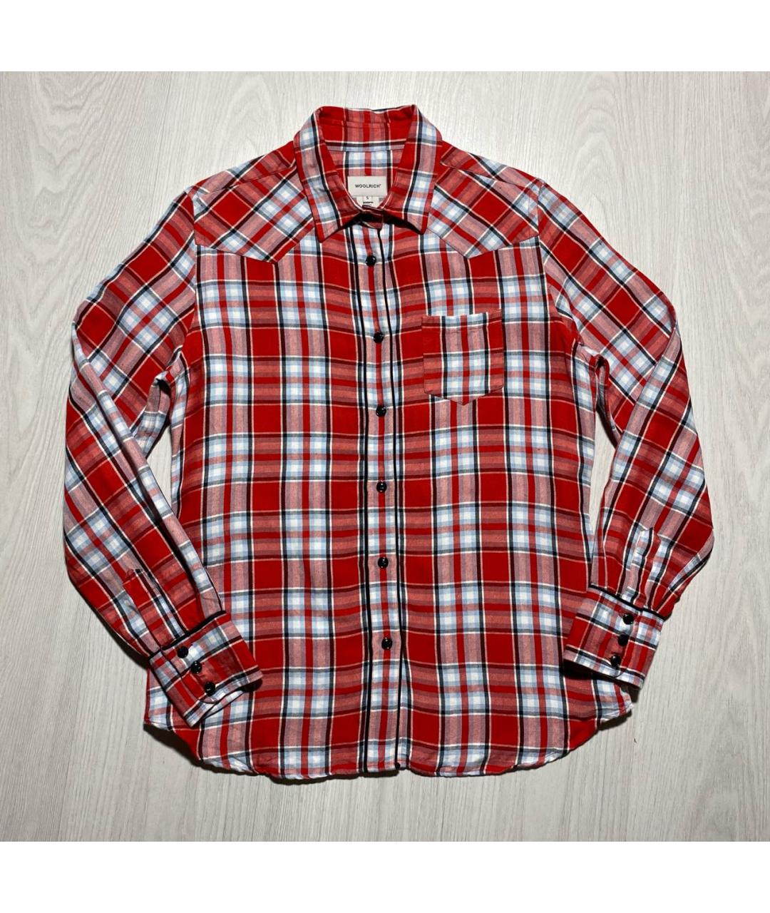 WOOLRICH Красная льняная рубашка, фото 6