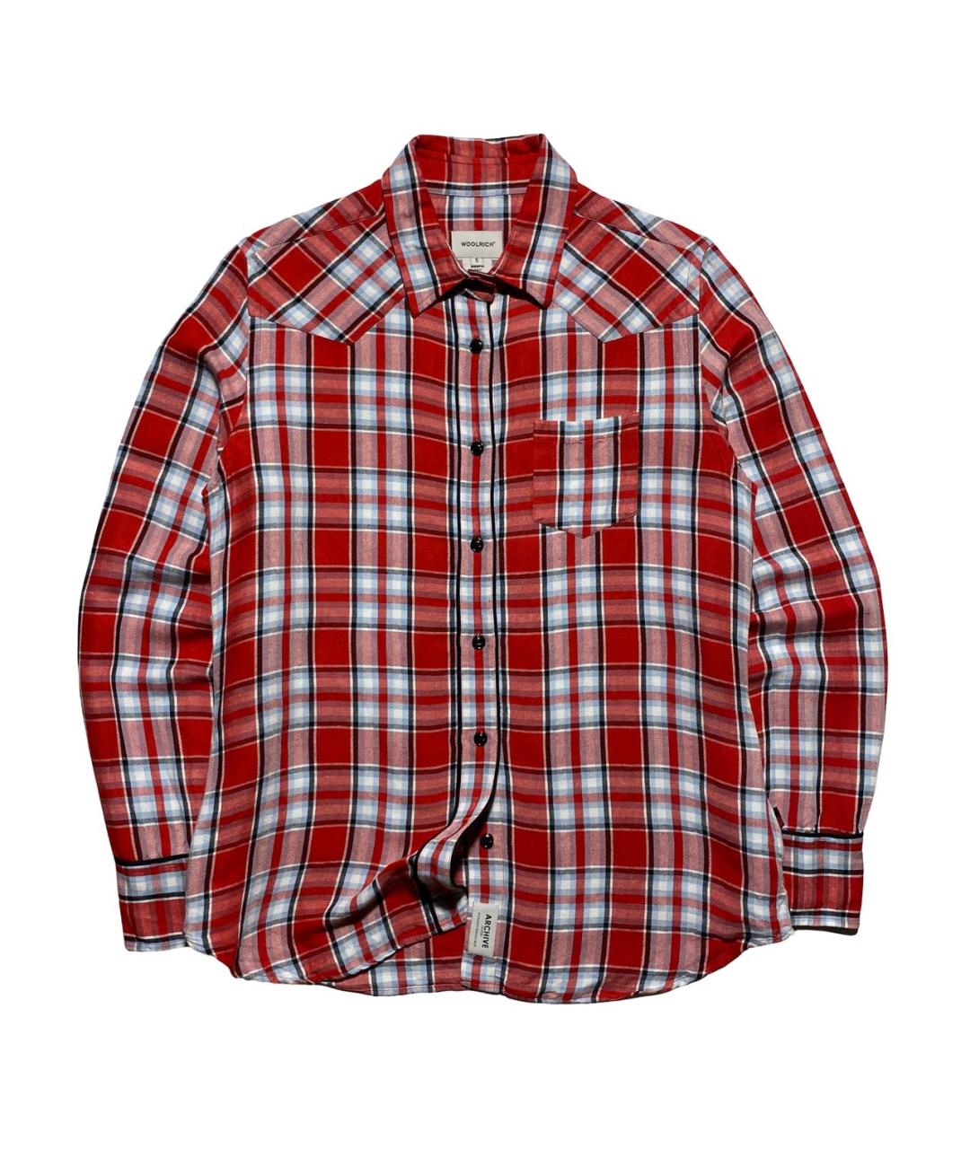 WOOLRICH Красная льняная рубашка, фото 9