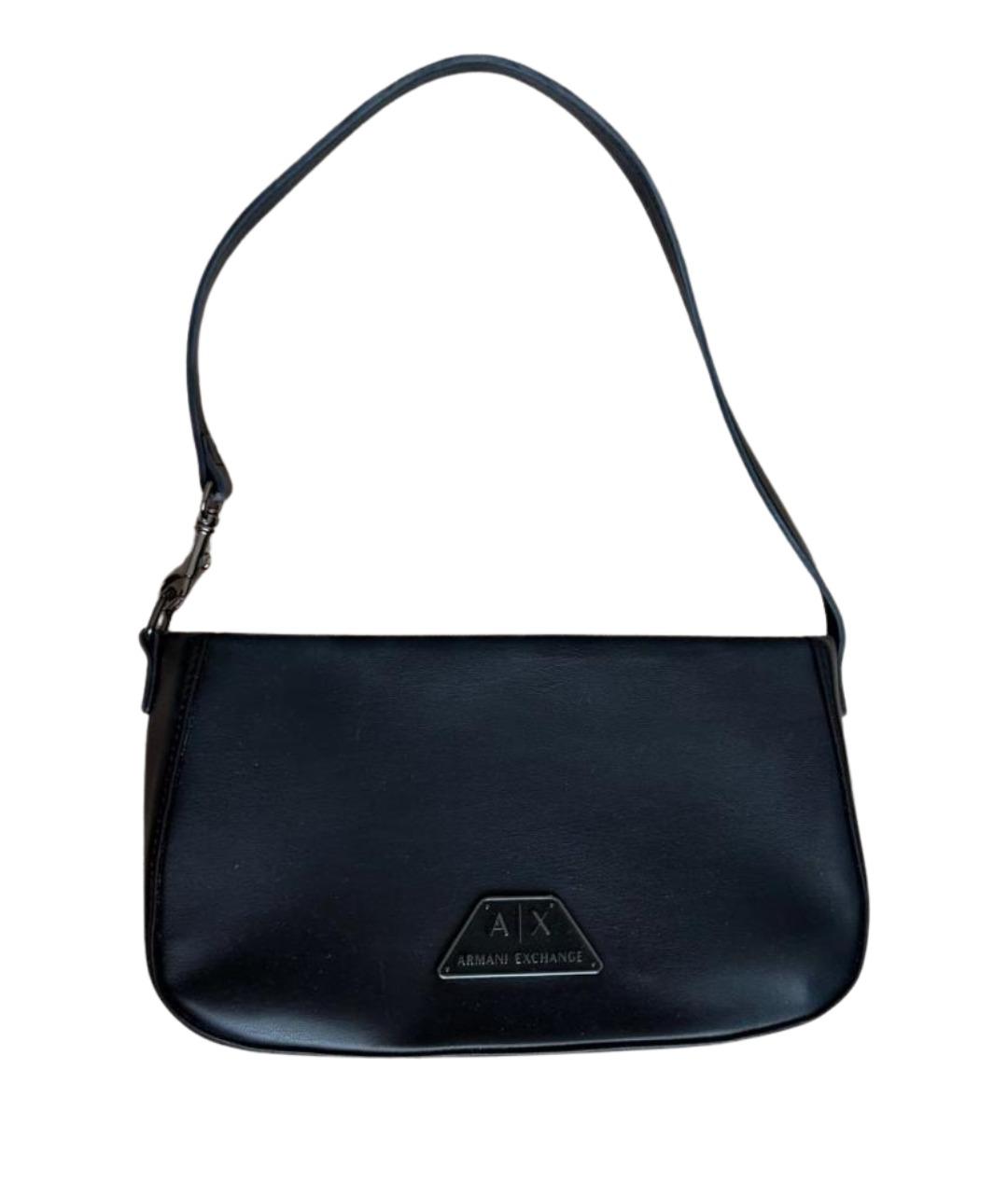 ARMANI EXCHANGE Черная сумка с короткими ручками из искусственной кожи, фото 1