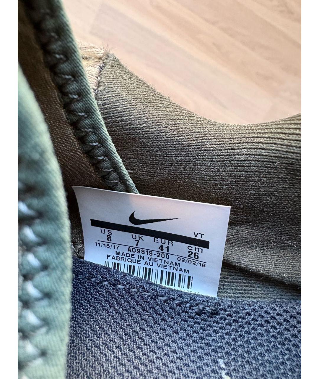 NIKE Хаки текстильные низкие кроссовки / кеды, фото 7