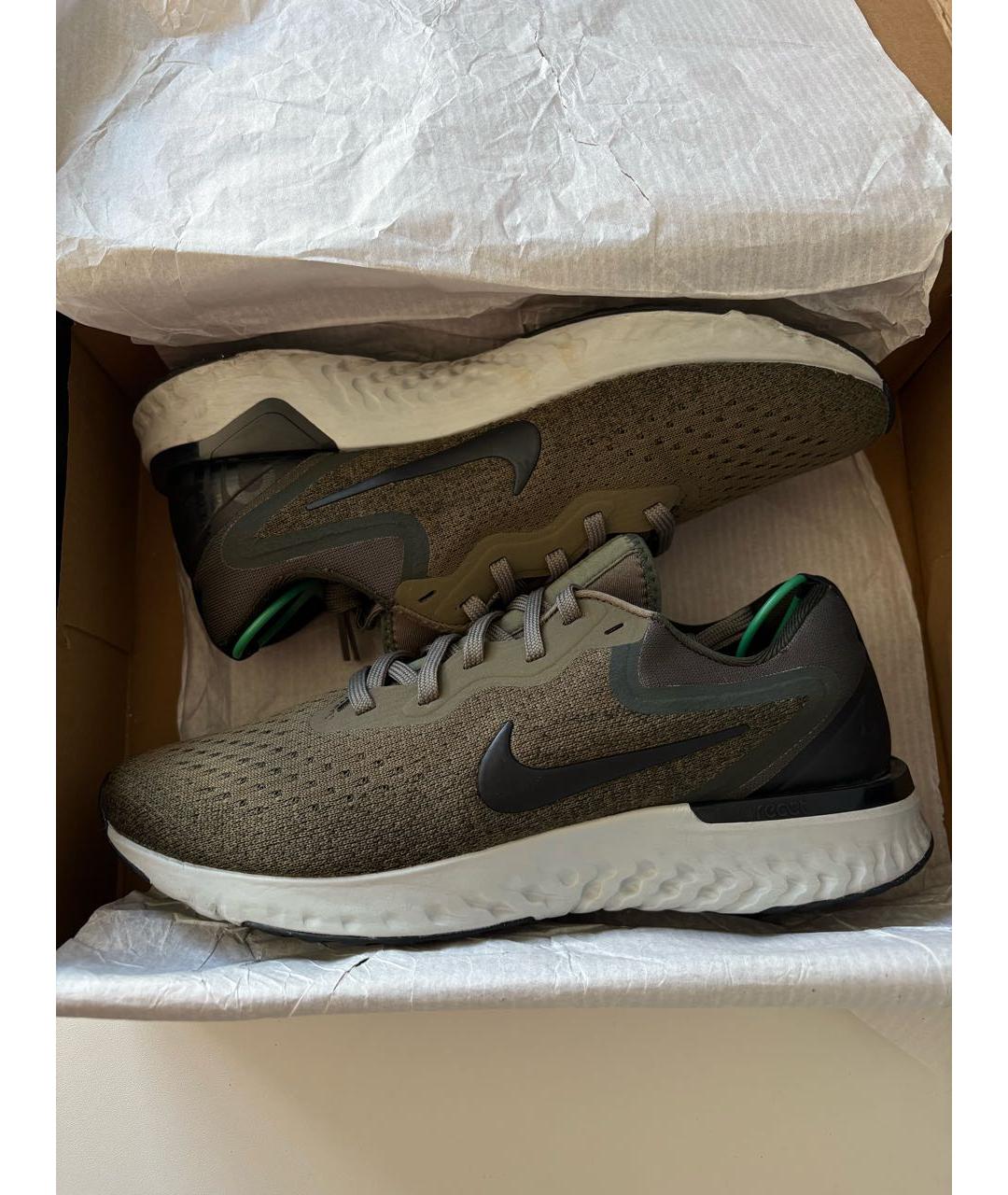 NIKE Хаки текстильные низкие кроссовки / кеды, фото 2