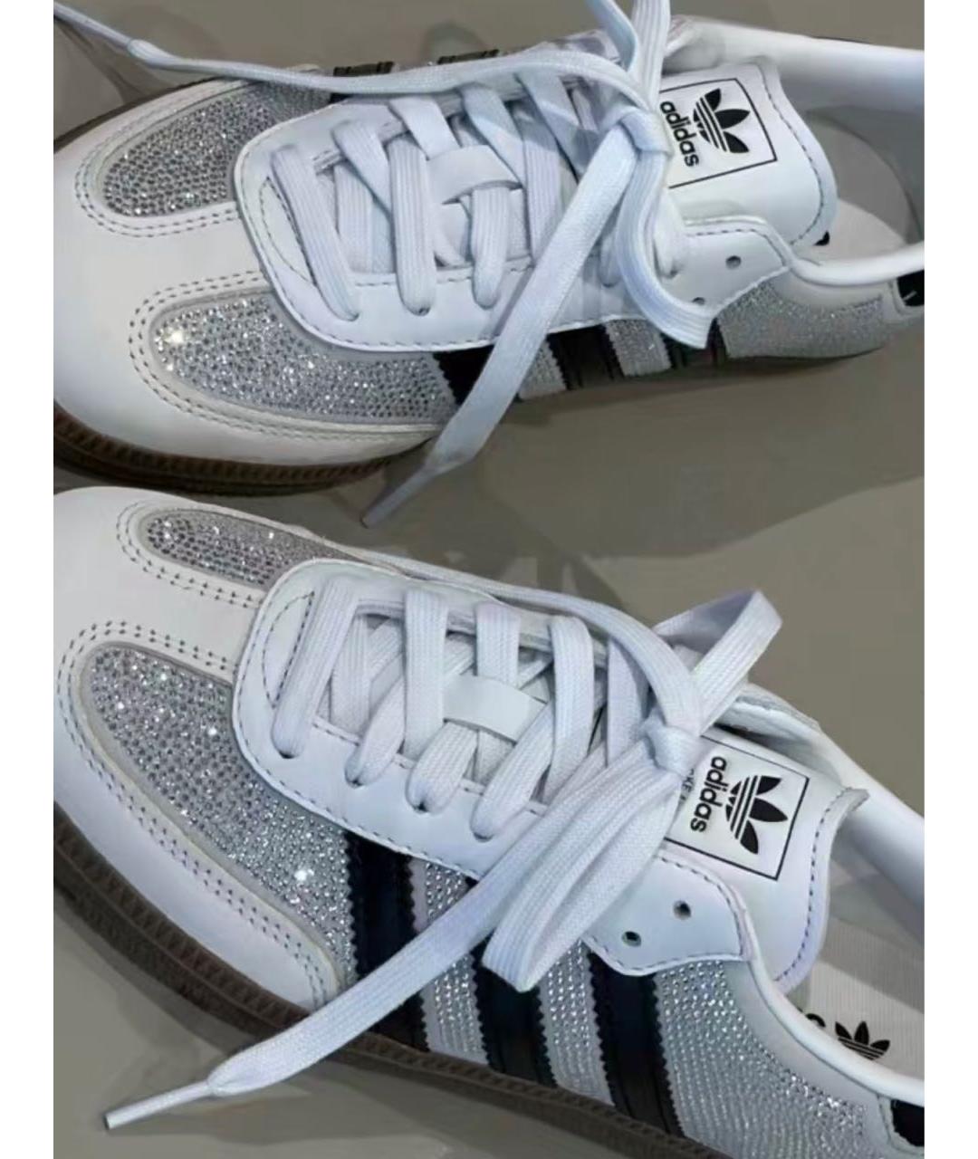 ADIDAS Белые кожаные кроссовки, фото 5