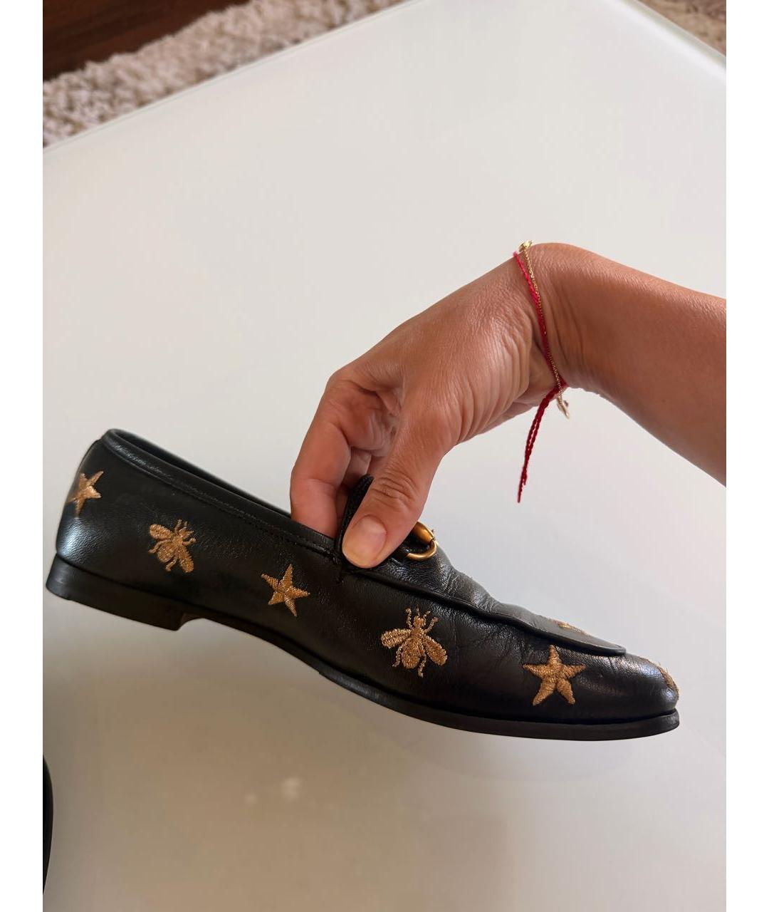 GUCCI Черные кожаные лоферы, фото 5