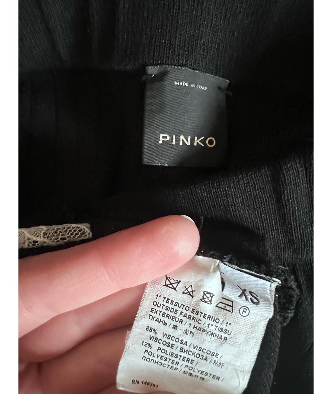 PINKO Черная вискозная юбка миди, фото 3