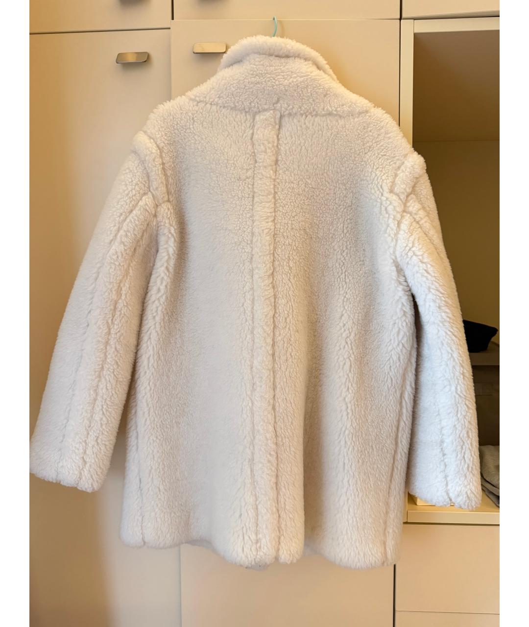 MAX MARA Белая шерстяная шуба, фото 2