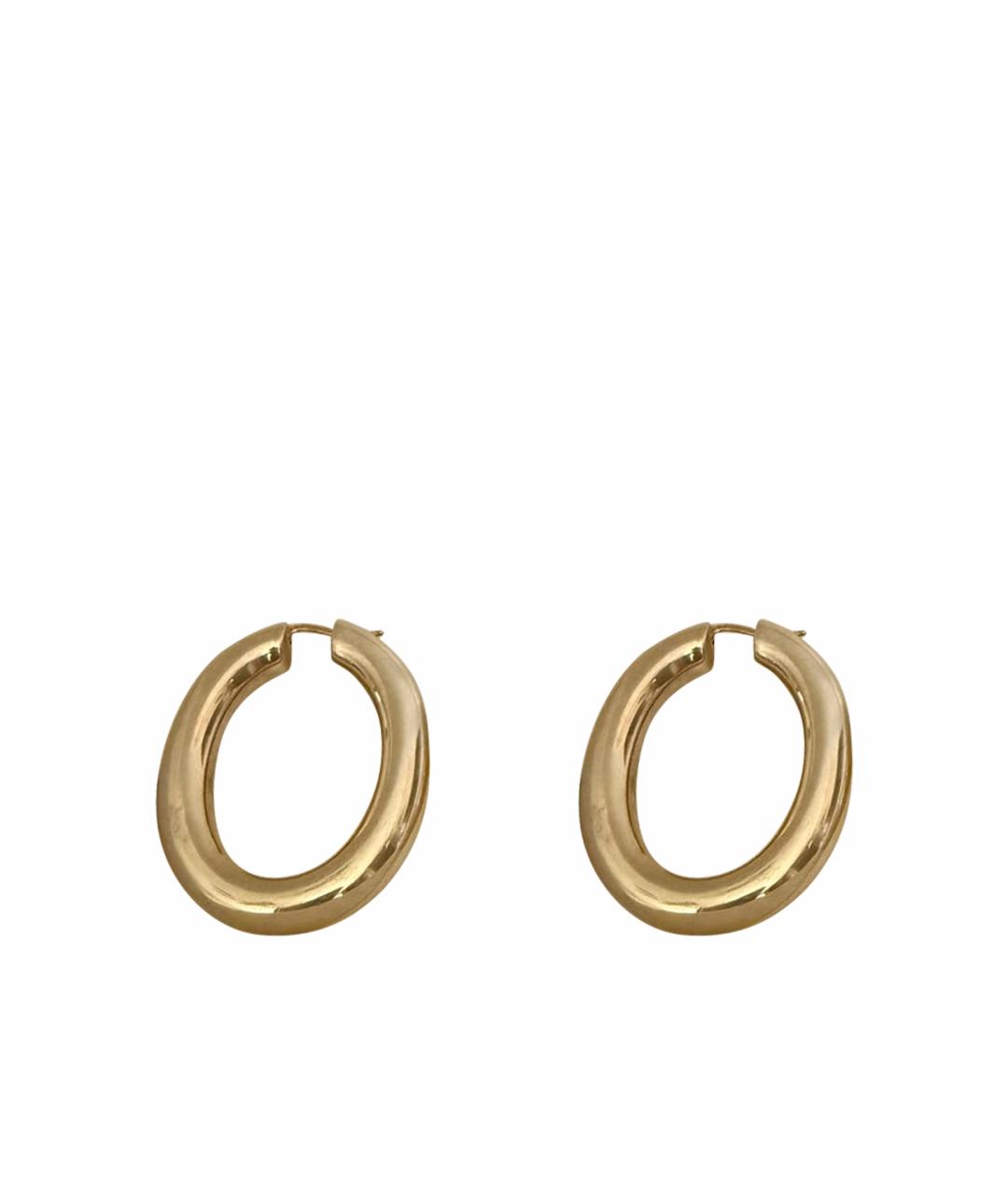 JIL SANDER Золотые металлические серьги, фото 1