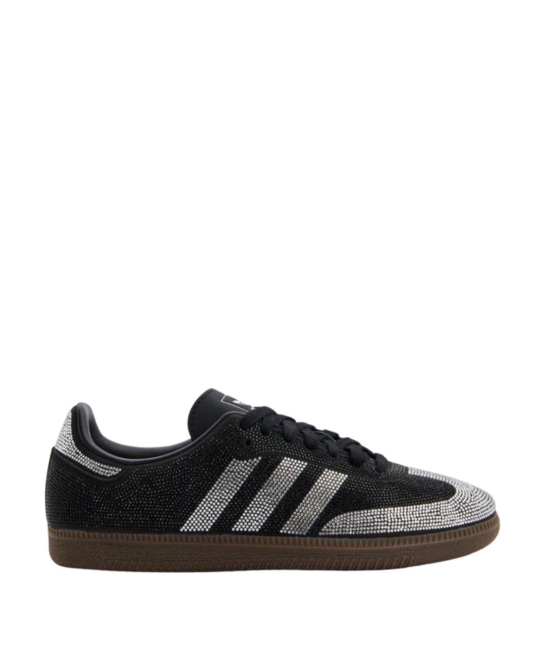 ADIDAS Черные кожаные кроссовки, фото 1