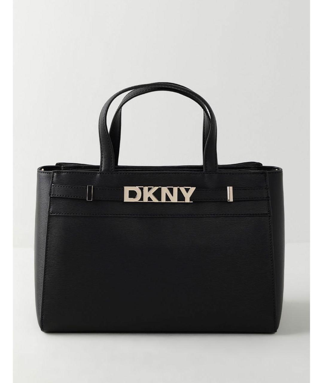DKNY Черная сумка с короткими ручками из искусственной кожи, фото 6