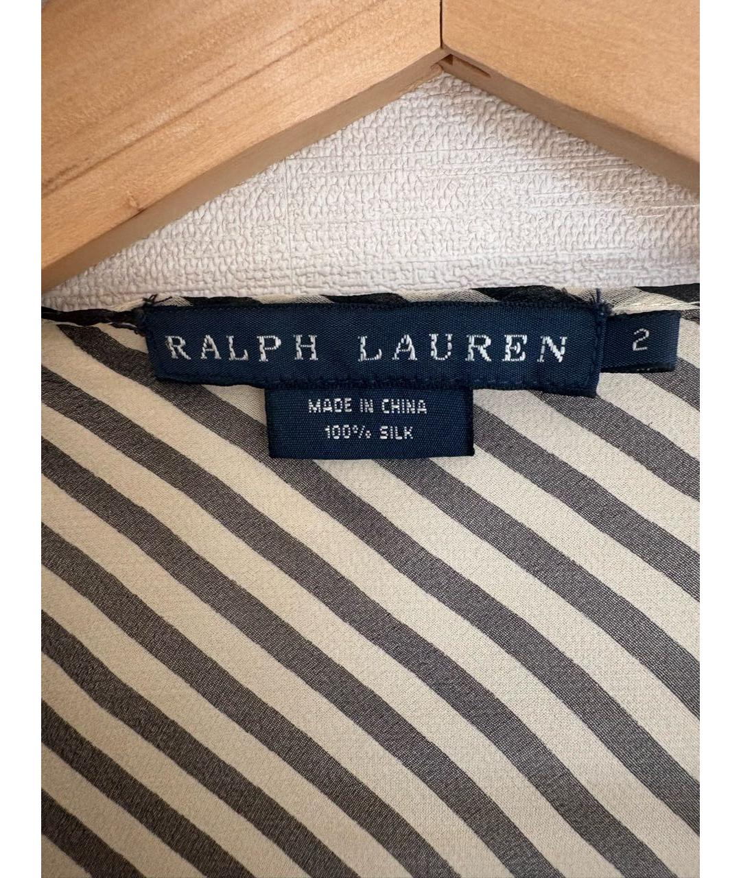RALPH LAUREN Антрацитовое шелковое повседневное платье, фото 6