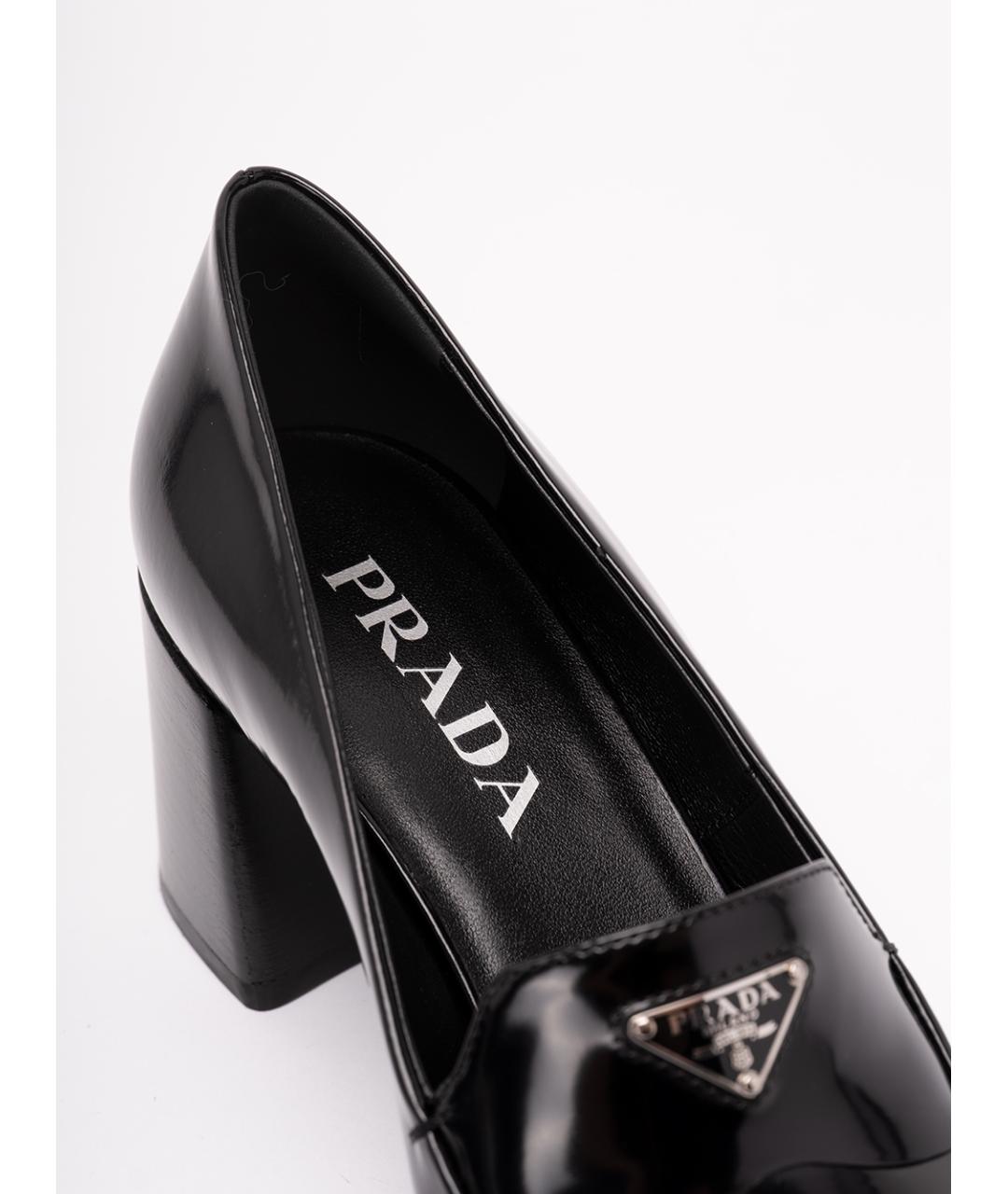 PRADA Черные кожаные туфли, фото 6