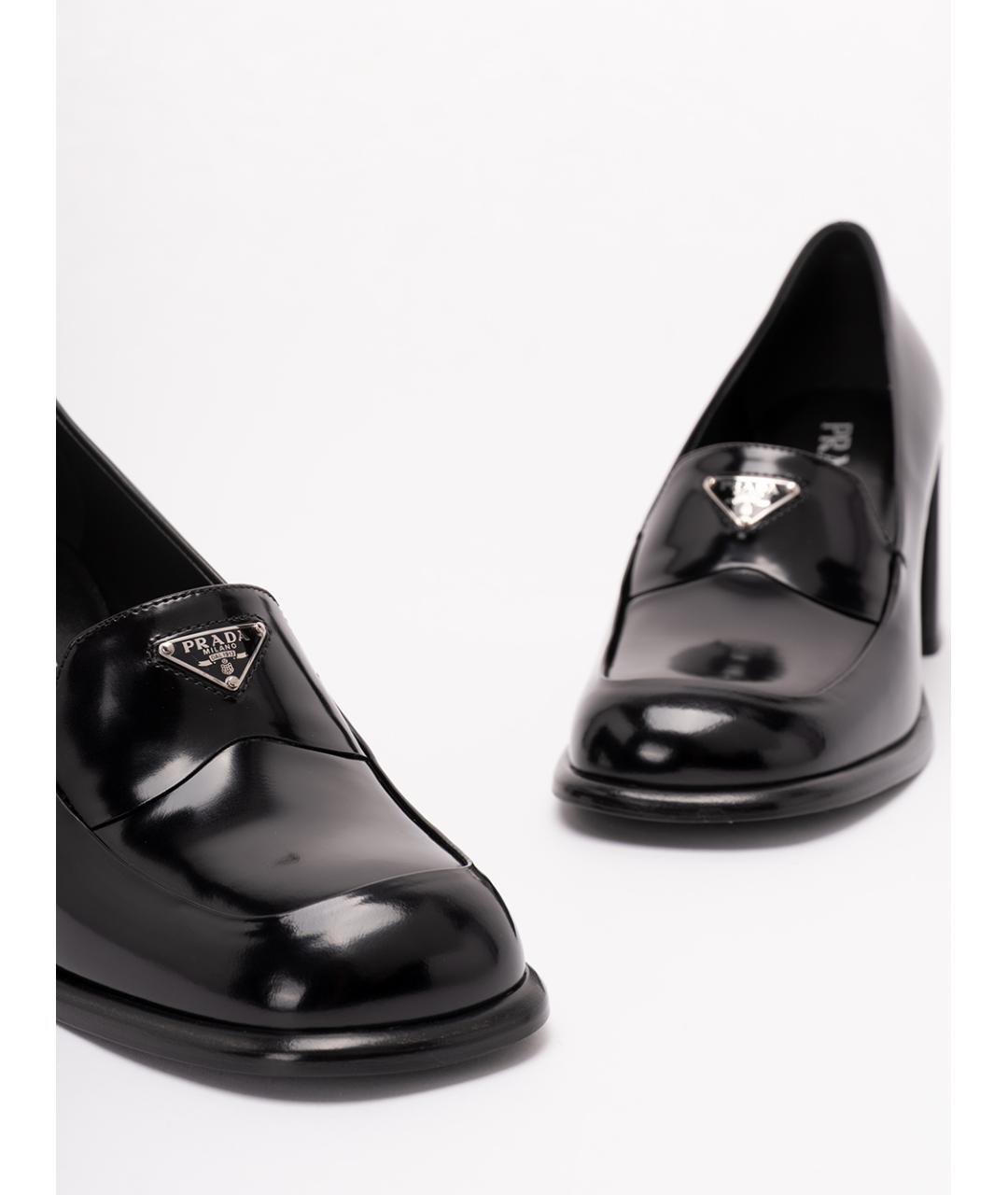 PRADA Черные кожаные туфли, фото 5