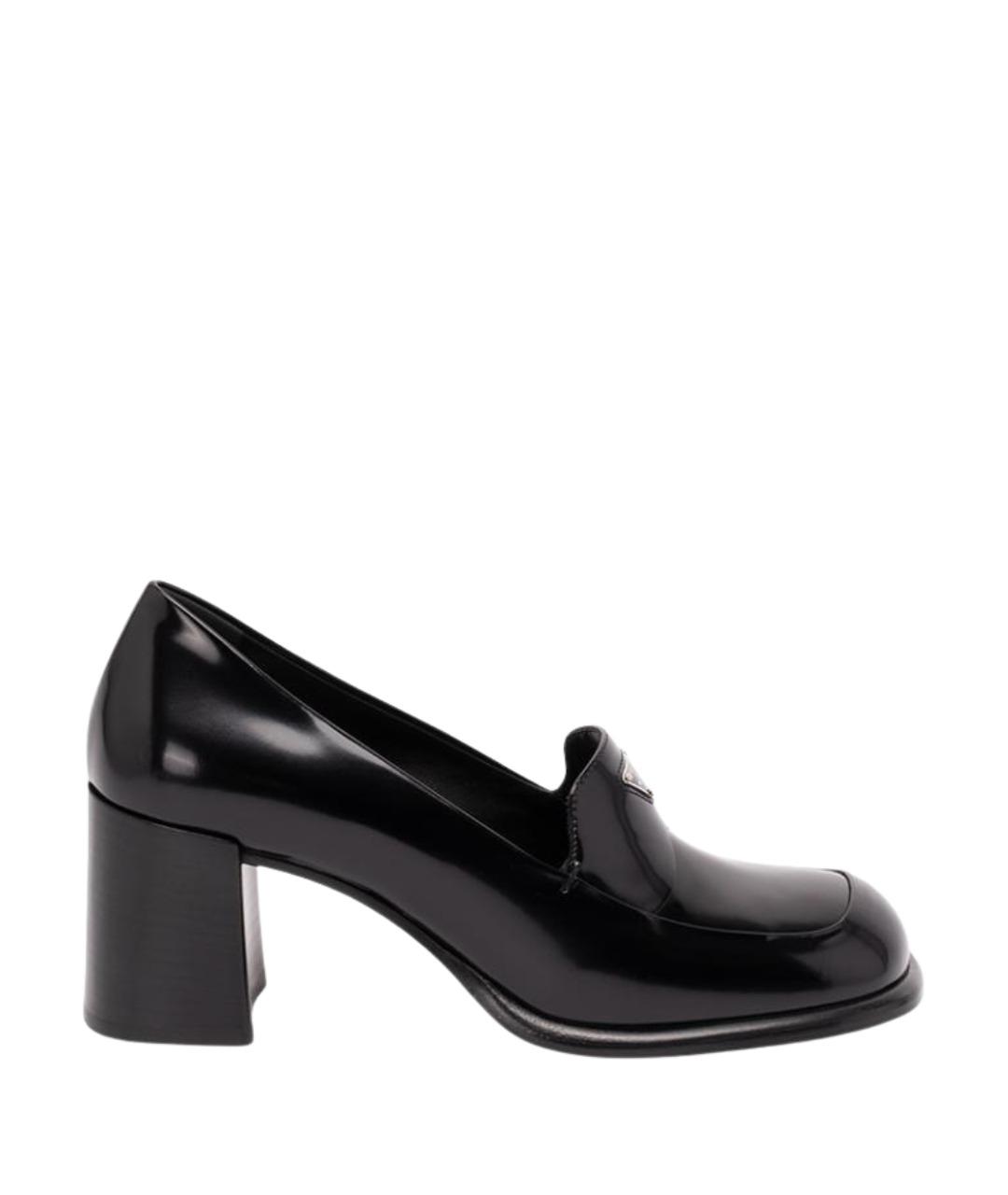 PRADA Черные кожаные туфли, фото 1