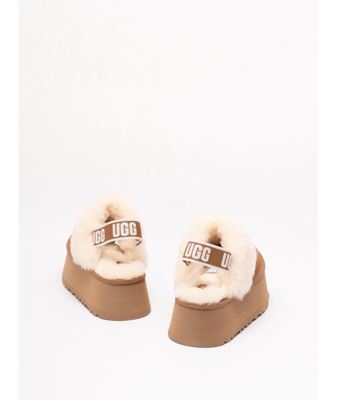 UGG Коричневые кожаные сабо, фото 3