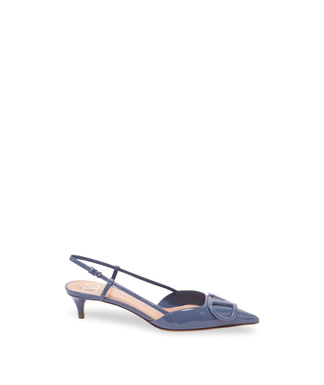 VALENTINO Синие кожаные туфли, фото 1