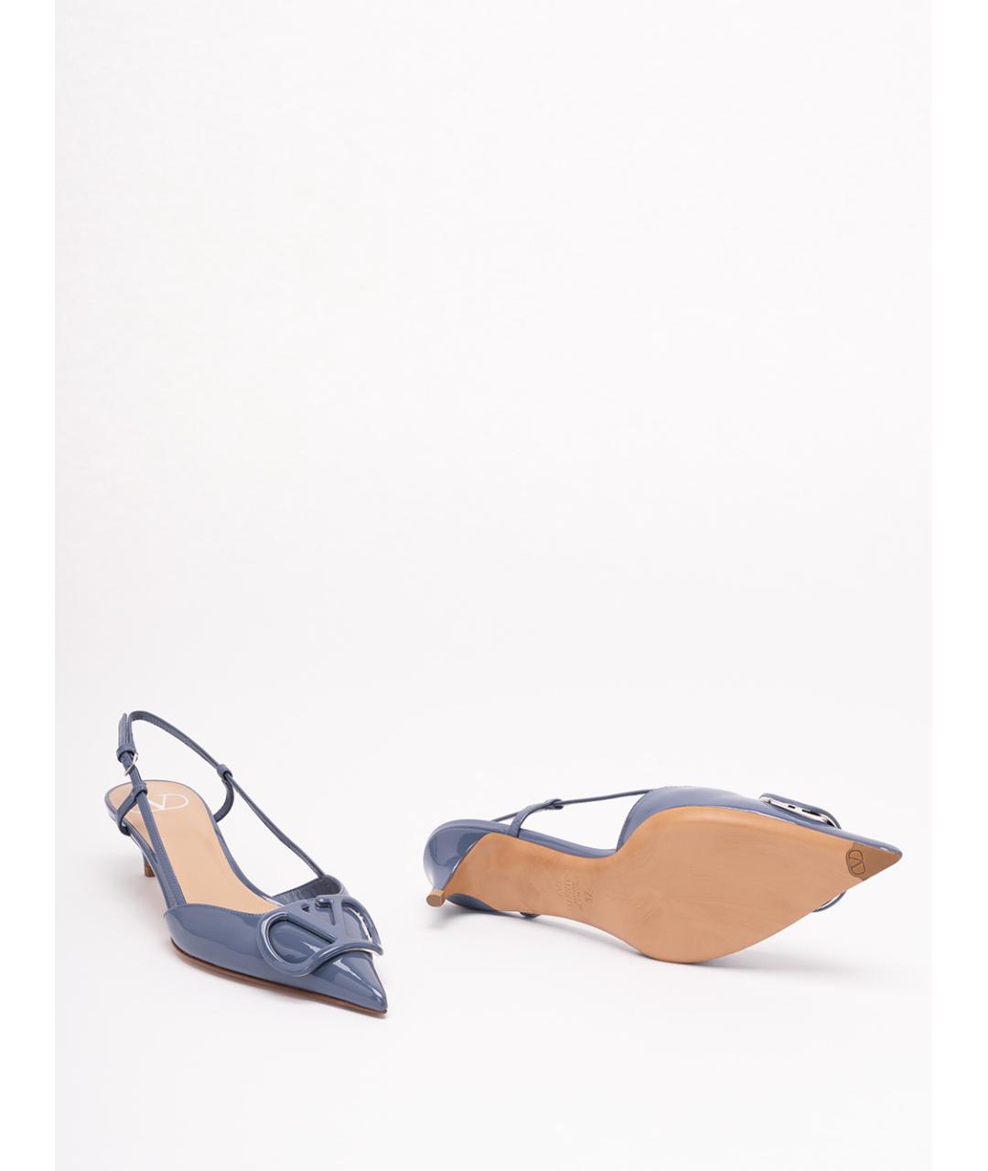 VALENTINO Синие кожаные туфли, фото 4