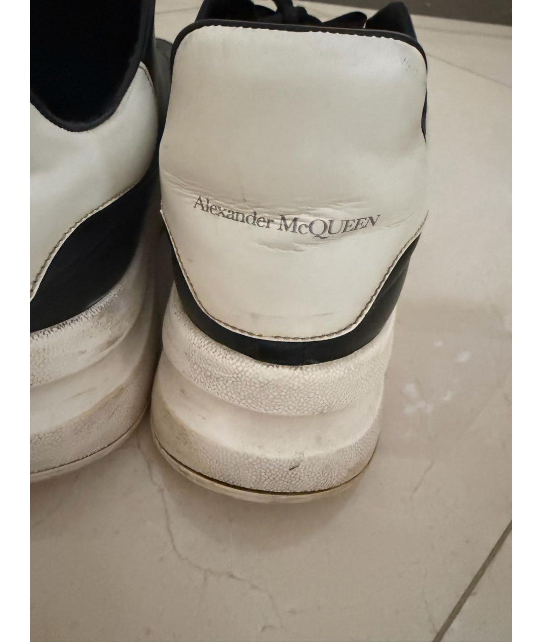 ALEXANDER MCQUEEN Черные кожаные высокие кроссовки / кеды, фото 5